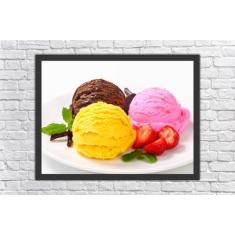 Quadro Decorativo Sorveterias Sorvete Gourmet Restaurantes Decorações 