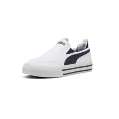 PUMA Tênis masculino Court Classic Vulc, branco, 43, Branco - azul marinho, 42