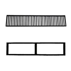 Ralo Grelha e Caixilho de Ferro Fundido Esgoto 10x100cm - FUNDIÇÃO SÃO