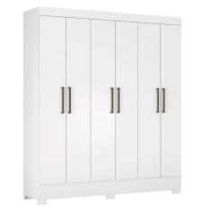 Guarda Roupa 6 Portas E 2 Gavetas Verso Branco - Demóbile