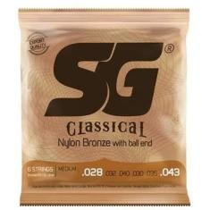 Encordoamento Violão Nylon Bronze Sg Tensão Média 65 / 35