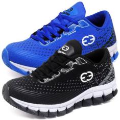 Kit 2 Tênis Infantil Masculino Evoltenn Impacto Azul/Preto, Azul, Pret