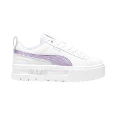 PUMA Tênis feminino Mayze Glow-up, Puma Branco/cinza pena, 36