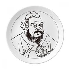 Dao Religion China Lao Tzu Prato decorativo de porcelana Salver Prato de jantar