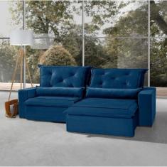 Sofá 6 Lugares Florianópolis Retrátil e Reclinável com Molas e Espuma 