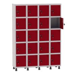 Armário Guarda Volume Locker Roupeiro 4 Vãos 20 Portas Aço GRF504/20 C