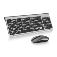 cimetech EasyTyping KF10 Combo teclado e mouse sem fio, [teclas de interruptor de tesoura silenciosas][teclas que economizam trabalho] Teclado e mouse de computador sem fio ultrafino, configuração