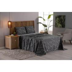 Jogo De Cama Casal 4 peças Lençol Micro Percal 400 Fios Estampado - Be