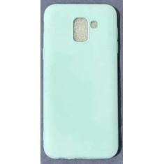 Capa Capinha J6 Samsung Galaxy Silicone Aveludado - CC, Azul Piscina