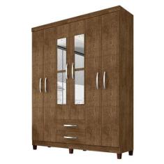 Guarda Roupa Casal Modena Com Espelho 6 Portas Malbec - Incorplac - IN