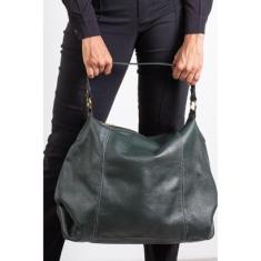 Bolsa saco grande de couro liso Cris-Feminino