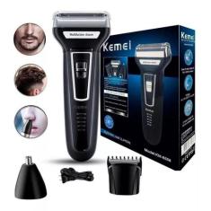Maquininha De Cortar Cabelo Fazer A Barba Deixa Lisa KM-6776 - Kemei