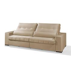 Sofá 3 Lugares Retrátil e Reclinável Ametista Veludo 222cm Redenobre