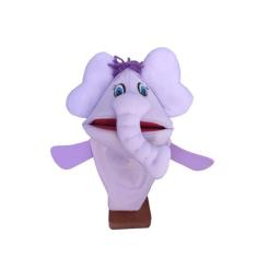 Fantoche De Mão Elefante Lilas Lúdico História