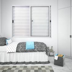 Janela de Alumínio Veneziana 100x100cm 3 Folhas Fortline  Branco