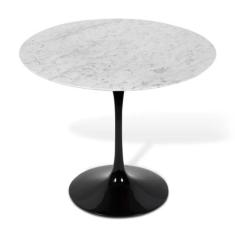 Mesa Saarinen Redonda Carrara 107cm - Base Preta - mgsaarinen