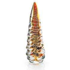 Escultura Em Cristal Murano Marrom E Ouro 24 K - São Marcos