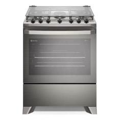 Fogão 5 bocas Electrolux Cinza Experience com Mesa Inox, Timer e Tripl