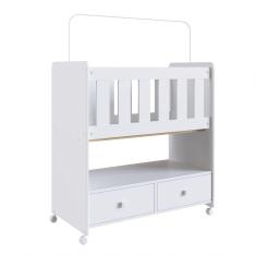 Mini Berço Moisés By 510 2 Gavetas Branco Completa Móveis