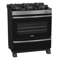 FOGAO A GAS MAXI VITREO 6 Q INOX GAS GLP