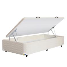 Base Box Para Colchão De Solteiro Itaflex Universal Com Baú 40,5x88x188 Cm Bege