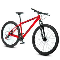 Bicicleta aro 29 Alumínio Gott Mappa1 Freios a Disco Suspensão 21v (Vermelho/Preto, 15.5)