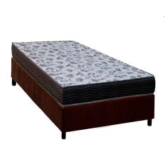 Cama Box Solteiro: Colchão Espuma D33 Ortobom /Ep Fort Tech Iso 100 + Base Crc Courano Brown(78X188)