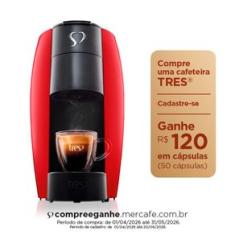 Cafeteira Espresso LOV Vermelha Automática - TRES 3 Corações