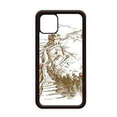 Capa The Great Wall China Landmark Sketch para iPhone 12 Pro Max para Apple Mini Mobile Case