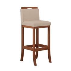 Banqueta em Madeira Maciça Londres Baixa Ccs Interiores Pinhão