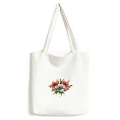 Bolsa de lona com pintura de plantas de milho bolsa de compras casual bolsa de compras