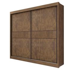 Guarda Roupa Casal 2 Portas 6 Gavetas Cancun Ripado Ipê -D` Doro