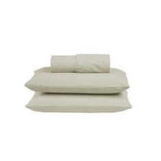 Jogo de Cama Box Queen Size 03 peças 100% Algodão Lençol Liso Percal 3