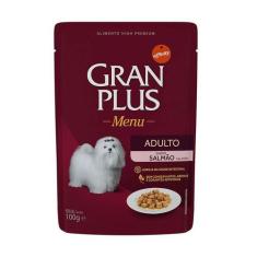 Ração Úmida GranPlus Gourmet Sahcê para Cães Adultos Sabor Salmão e Fr
