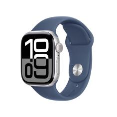 Apple Watch Series 10 gps Caixa prateada de alumínio – 42 mm Pulseira esportiva denim m/g