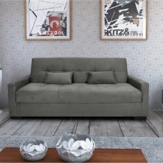 Sofá Cama 3 Lugares Lavínia Light Cinza