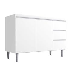 Balcão Para Pia Andréia 100 Cm 2 Portas Branco Ajl