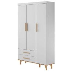 Guarda Roupa Infantil Ludmila Branco Bétula - Carolina - CAROLINA BABY