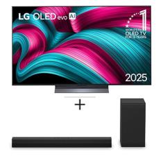 Combo Smart TV LG OLED evo AI C5 55" 2025 + Soundbar S40T 300W RMS, 2.1 Canais, Dolby Digital - OLED55C5.S40T