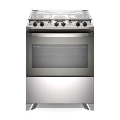 Fogão 5 bocas Electrolux Cinza Efficient Mesa Inox, PerfectCook e Vapo