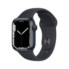 Apple Watch Series 7 gps, 41mm caixa Meia-noite de alumínio Pulseira esportiva meia-noite