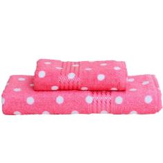 Jogo de Toalhas 2 peças Banho e Rosto 100% Algodão Felpuda Dohler Prisma