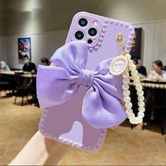 Capa de telefone para iphone 13 capa de pulseira de pérola arco para iphone 12 11 13 pro max mini x xr xs max 6 s 7 8 plus capa de telefone macia, th25x1, roxo, para iphone xs max