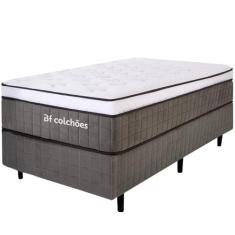 Cama Box com Colchão Solteirão Molas Ensacadas Espuma D33 e Pillow de Visco Power Sleep 97x203cm - BF Colchões