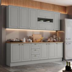 Cozinha Completa 7 Peças 100% Mdf com Tampo Americana - Henn