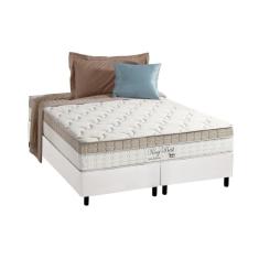 Cama Box Queen: Colchão Molas Anjos Superlastic King Best + Base Crc Courano White(158X198)