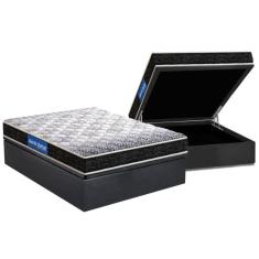 Cama Box Baú Casal: Colchão Espuma Probel D23 Guarda Costas Super ResistenteBase Suede Gray(138x188)
