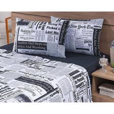 Jogo Lençol 4 Peças Cama Viúva 1,88Mx1,28Mx25Cm 100% Algodão