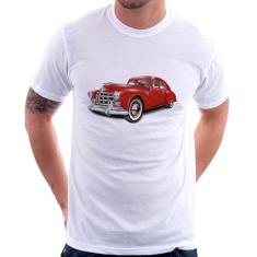 Camiseta Retro Classic Red Car - Foca na Moda, Branco, GGG