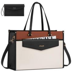 Bolsa para Laptop LOVEVOOK 15,6" - Feminina, Impermeável e de Couro
